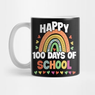 Happy 100 Days of School Rainbow Kids Boys Girls Teacher Mug